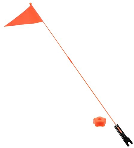 Fahrrad Heckfahnen Satz mit Zwei Satz, Dreiecksform, Glasfaser, Orange | Fahrrad und Scooter, Leicht zu Installieren, Abnehmbar, Stoßfest, Kompakt, für Kleine Freunde