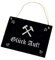 Bergmann Schild Gravur Glück Auf ! Motiv Schlägel & Eisen Schiefer Türschild 22 x 16 cm