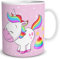 TRIOSK Tasse Einhorn lustig mit Regenbogen Unicorn Bunter Haufen Geschenk für Einhornfans Frauen Freundin Mädchen Kinder Geburtstag Rosa