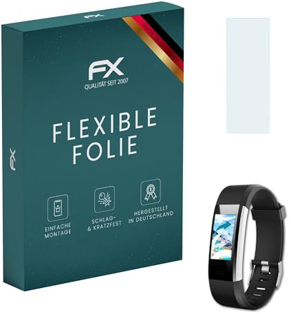 atFoliX Screen Protector suitable for Chereeki Fitness Tracker, Protector Film ultra clear and flexible FX Screen Protection Film (3X)
