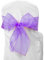 Organza Chair Sashes Wider Fuller Cover Party Decoration (Lilac, 10Pcs)