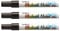 ARTLINE Lot de 3 Marqueurs Effaçable pour Tableaux en Verre Pointe Conique 2mm Noir