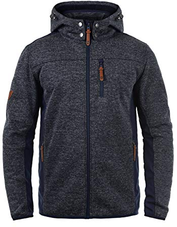 Indicode Grosvenor Herren Softshell Jacke Funktionsjacke Übergangsjacke Mit Kapuze, Größe:M, Farbe:Navy (400)
