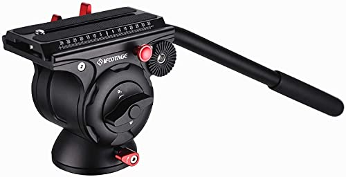 IFOOTAGE Komodo K5 Kamera kugelkopf,Stativköpfe,Videokopf mit Blase Wasserwaage,Fluid-Videoneiger Schnellwechselplatte,Kugelkopf,Fluid Einbeinkopf,Max.belastung 11lbs/5kg