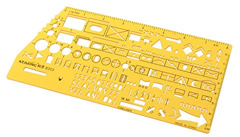 dailymall 1 Stü Multifunktions Kunststoffmarkierungen Technische Zeichnungsvorlage Schablone 1: 50000 Plotting Scale