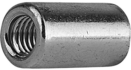 10X M6x25 Verbindungsmuttern Langmuttern Gewindehülsen Distanzmuffen Gewindemuffen rund A2 Edelstahl M6 x 25 – AußenØ=10mm 10 Stück