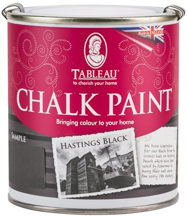 Tableau Chalk Paint, Hastings Black Colour, Water-Based, Silicone-Free, Furniture Paint, Home Decor Projects, 500ml