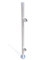 ROMYIX 316 Stainless Steel Glass Balustrade with Glass Clamps and Rubbers,1100mm Coner Post Balustrade Posts Glass Railing Column Outdoor Handrail,fits 10~12mm Toughened Glass (Corner Post)