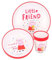 Stor Set mit 3 Stück Premium-Geschirr, zweifarbig, rutschfest, Peppa Pig Little ONE, Kunststoff, bunt, Estándar