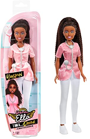MGA's Dream Ella I AM Modepuppe - Ärztin - 29 cm große Modepuppe mit Stethoskop - Inklusive Arztkittel und Schuhe, für Kinder ab 3 Jahren, Yasmin