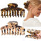 N - A 2PCS Pinces à Cheveux pour Femmes Écaille de Tortue Pince à Griffes Cheveux Leopard Épingle à Cheveux