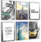 Novart Wandbilder Set New York City - KOMPLETT AUFHÄNGFERTIG - Made in Germany - Moderne Bilder Wohnzimmer - N001164a