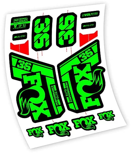 Aufkleber aus Vinyl, Aufkleber Fox 36 Performance 2016, Gabel (Neon Green)
