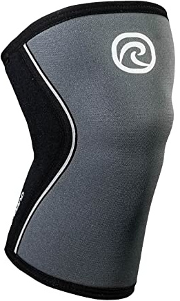 Rehband Strength Sports Knee Brace - Knee Support for Cross Fit and Heavy Workout, 5 mm Neoprene - Available in Many Colours and Sizes - Unisex - Colour: Steel Grey