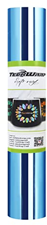 TECKWRAP Chrome Light Blue Adhesive Craft Vinyl Roll 1ftx5ft