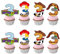 40pcs Cartoon Story Cupcake Toppers 3rd Birthday Decorations for Boys Girls 3rd Birthday Party Supplies