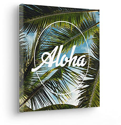 Komar Keilrahmenbild im Echtholzrahmen - Holy Island - Größe 30 x 30 cm - Wandbild, Kunstdruck, Wanddekoration, Design, Wohnzimmer, Schlafzimmer