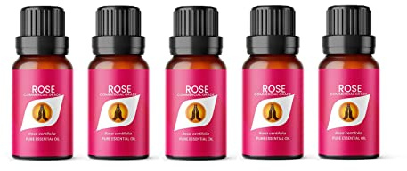 Aroma Energy | Rose Dilute Essential Oil - 50ml (5 x 10ml Bottles) - 100% Pure & Natural