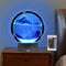Peinture De Sable Qui Coule Lampe avec Télécommande, Sablier Liquide, Lampe Sable Mouvant 7 Couleurs de Paysage Naturel Sablier 3D, Sablier Deco, Sablier Magique (Bleu)