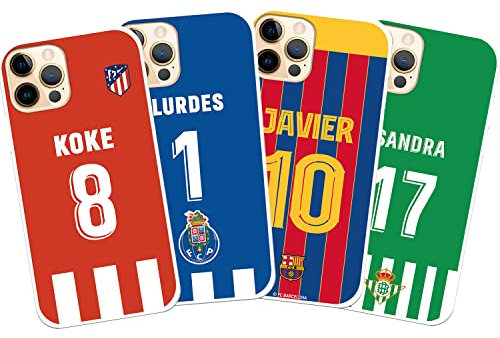 LA CASA DE LAS CARCASAS iPhone 13 Schutzhülle, Atlético de Madrid, Silikon, Glänzend, Hochleistungsschutz, Clear