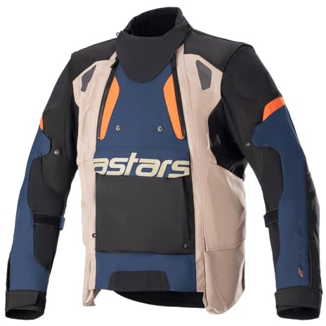 Alpinestars Halo Drystar Motorrad Textiljacke (Blue/Beige,L)