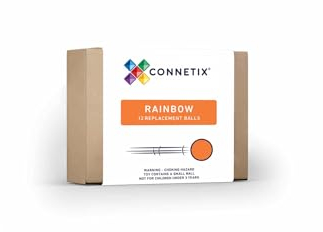 CONNETIX Rainbow Replacement Ball Pack, 12 Pieces