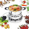 ZUKETANG Spirituskocher Für Innenräume Campingkocher Kochen Ohne Strom, Spirituskocher mit Topf Edelstahl Camping Kocher, Kein Strombedarf Geeignet Für Indoor Und Camping,3 Größen Zur Auswahl -18cm