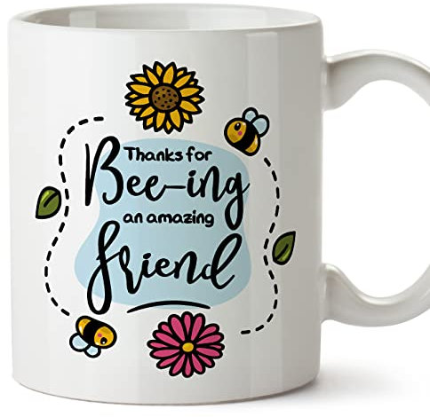 MUGFFINS Friend Mug - in English - Thanks for Beeing Amazing - Funny Gift - Ceramic 11oz Mug
