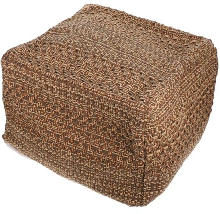 LIFKOME Sitzhocker Meditationskissen Gewebter Bodenkissen Tatami Pad - Pouf für Yoga Garden Esszimmer 42X42x33 cm Khaki Orientalische Lampe Orientalische Lampe Orientalische Lampe