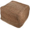 LIFKOME Sitzhocker Meditationskissen Gewebter Bodenkissen Tatami Pad Quadrat- Pouf für Yoga Garden Esszimmer 42X42x33 cm Khaki Orientalische Lampe Orientalische Lampe Orientalische Lampe