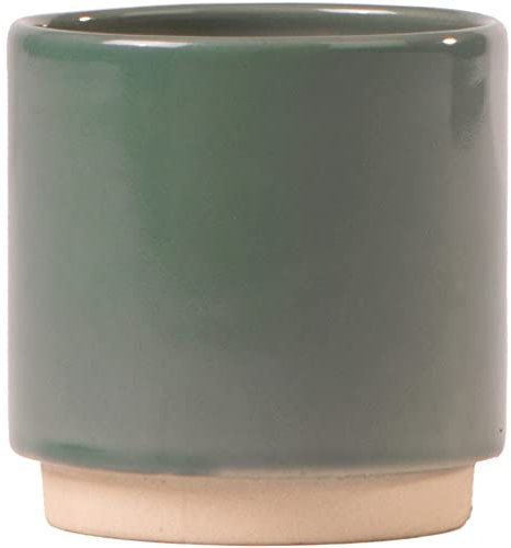 Baby Enos Indoor Plant Pot | Small Ceramic Plant Pots for Baby Plants, Mini Succulents, Cactus and Herbs | Ideal for Home Décor and Growing Miniature Houseplants in your Home or Office (Green)
