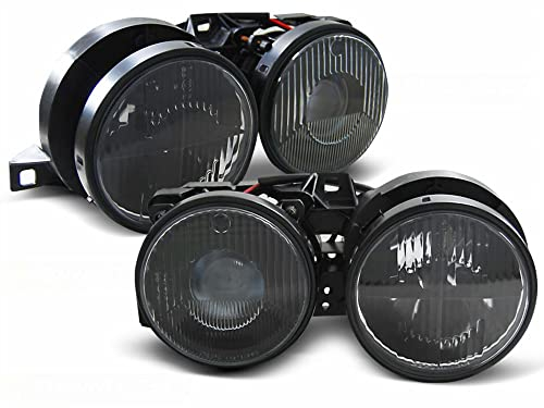 Doppel Scheinwerfer Set für BMW E30 09/1987-06/1994 schwarz mit Fadenkreuz