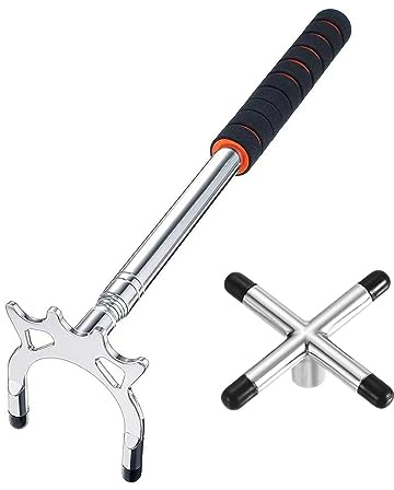 Sinsilvie Pool Bridge Billiards Cue Stick Bridge (Retractable Cue Rest + Cross+High Bridge Head)