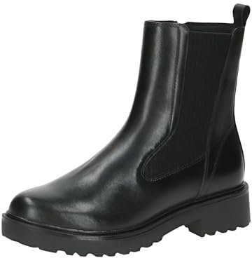 CAPRICE Donna Chelsea 9-25426-43, Stivali, Nappa Nera, 37 EU