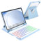 MePadKey Keyboard Case for Samsung Galaxy Tab A9 Plus 11.0 inch SM-X210/SM-X215/SM-X216, 360 Degree Rotating Cover with Colorful Backlit Detachable Keyboard fit Tablet A9+ 5g (Sky Blue)