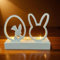 Xidmold Kaninchen Silikonform Kerzenhalter Ostern, Ostern Gips silikonformen, Hasenform für Ostern, Osterhase Silikonform, Kerzenhalter-Zementform for Stabkerzen, Teelichter (Hase A)