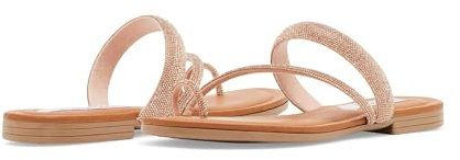 Steve Madden Sandales plates Fiorra pour femme, rose gold, 37 EU