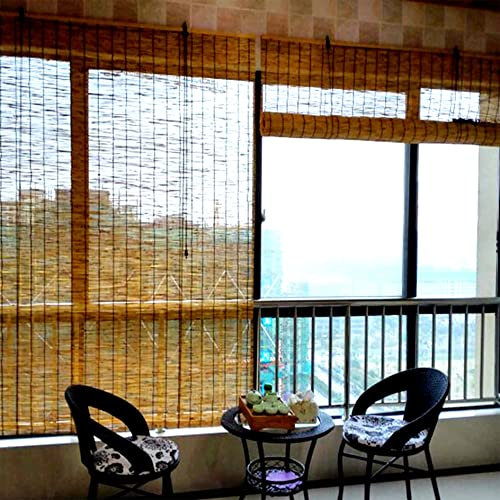 Store Bambou Exterieur,Rideau Interieur,Rideau de Roseau Tissés À La Main,Canisse Bambou,Store Venitien,Brise Vue Balcon,Stores Enrouleurs,Store Anti-Regard,Décoration pour Fenetre,Jardin Porche (Col