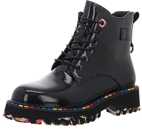 2Go Fashion Damen 8983-501 Mode-Stiefel, schwarz (Lack), 40 EU