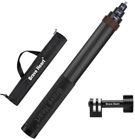 2024 Selfie-Stick für Insta360 ONE X4, X3, R, RS, X Insta 360 GO 2, 3 GoPro Max für GoPro Hero 12, 11, 10, 9, 8, 7 Panorama-Kamera-Zubehör (Kaffee)