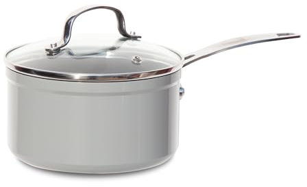 Nuwave Casserole en céramique Duralon bleu sain 2,8L, sans PFAS, lavable au lave-vaisselle et au four et compatible avec l’induction, résistante aux rayures infusée de diamant, poignées Stay Cool