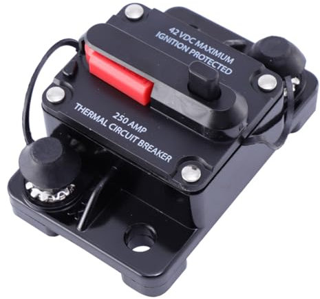HOMSFOU Fusible Inverseur à Réinitialisation Automatique 250 a pour Voiture Vtt Camping-car Camion Housse de