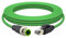 Lonlonty M12 4-poliger D-code Stecker auf RJ45 Ethernet Kabel, CAT5E 26AWG IP67 Wasserdicht Doppelt Geschirmt High Flex Netzwerkkabel für die Industrielle Automation AWG26 3m grün