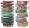 Fyfjur 24 Rollen Washi Tape Weihnachten Set Selbstklebendes, Klebeband Retro für DIY Handwerk, Scrapbooking, Geschenkverpackung (3 Größen)