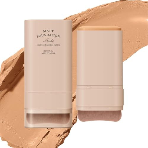 Face Foundation Stick | Concealer Stick | Face Makeup Foundation | Blemish Concealer | Feuchtigkeitsspendender Basisprimer | Tragbare Foundation | 20G Make-up-Concealer Mit Make-up-Pinsel