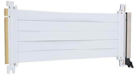 Gugxiom PCIE 4.0 X16 Riser-Kabel, PCB 128 Gbit/s Hochgeschwindigkeits-Flexibler GPU-Erweiterungs-Riser-Kabeladapter, Kompatibel mit 4.0 3.0 2.0 1.0 (30cm)
