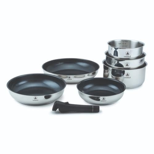 Set de 7 pièces inox amovible antiadhésif - réactif