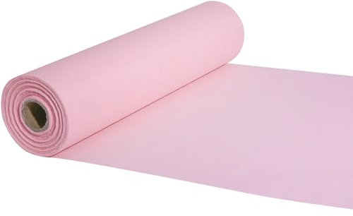 FRKOKRFA Vlies Tischläufer Rosa, 25m x 30cm Dekoratives Tischband, Tischdeko Tischläufer Rolle für Geburtstage, Hochzeiten, Taufen Kommunion und andere Feierlichkeiten