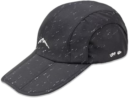 Winsegom Mens Waterproof Baseball Caps, Sun Protection Baseball Cap 55-60cm, Breathable Sport Hats with Adjustable for Men Outdoor Running Clmbing Hiking Walking Sports Black