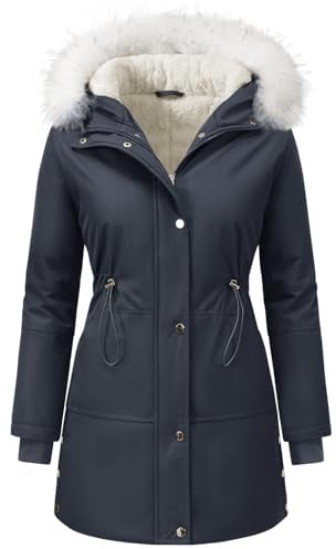 Vijamiy abrigo mujer de invierno chaqueta parka chaquetas Termico Abrigos Cálido Elegante Winter Jacket con Capucha Bolsillos